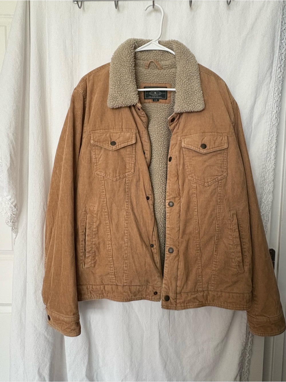 G.H. Bass & Co. Tan Corduroy Sherpa-Lined Jacket